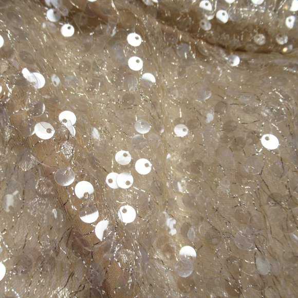 Anthropologie Sunday in Brooklyn Sheer Sequin Turtleneck Gold Champagne Small - Picture 8 of 11